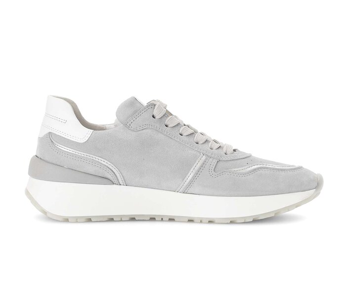 Gabor Damen  Sneaker Low Grau - Materialmix Leder