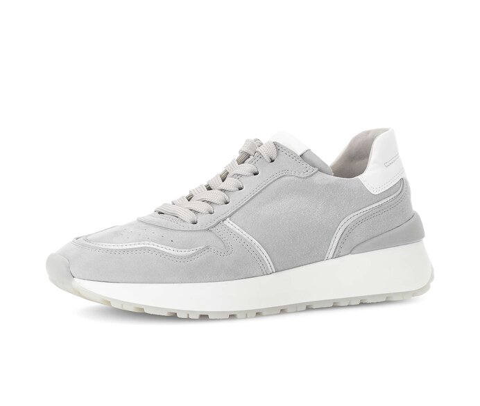 Gabor Damen  Sneaker Low Grau - Materialmix Leder