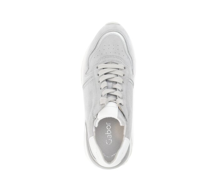 Gabor Damen  Sneaker Low Grau - Materialmix Leder
