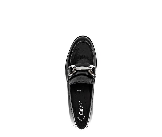 Gabor Damen  Loafer Schwarz - Lackleder
