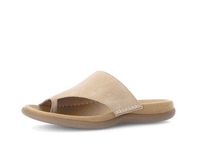 Gabor Damen  Zehentrenner Beige - Rauleder