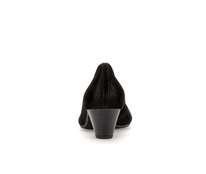 Gabor Damen  Eleganter Pumps Schwarz - Effektleder