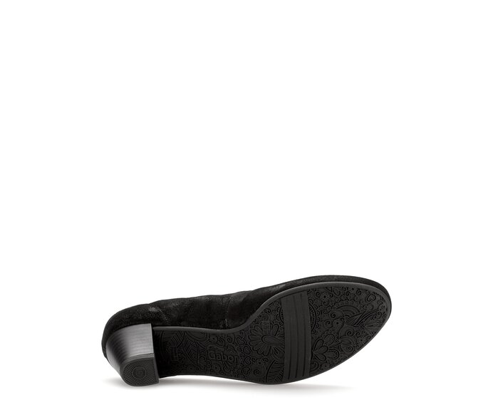 Gabor Damen  Eleganter Pumps Schwarz - Effektleder