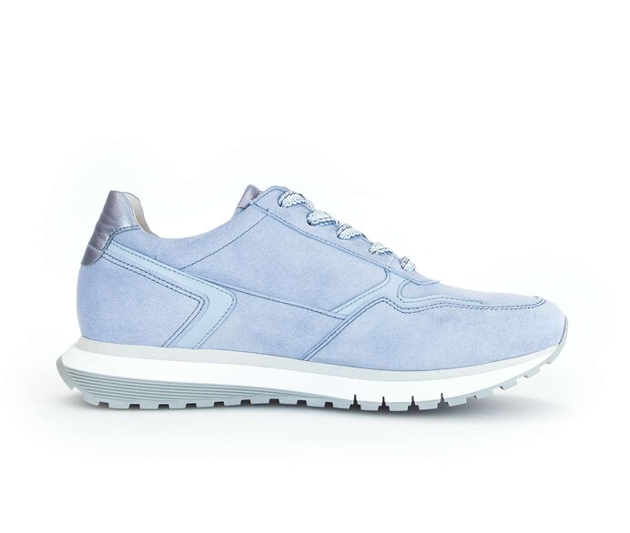Gabor Damen  Sneaker Low Blau - Materialmix Leder