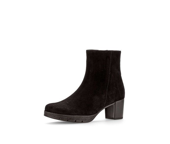 Gabor Damen  Plateau Stiefelette Schwarz - Rauleder