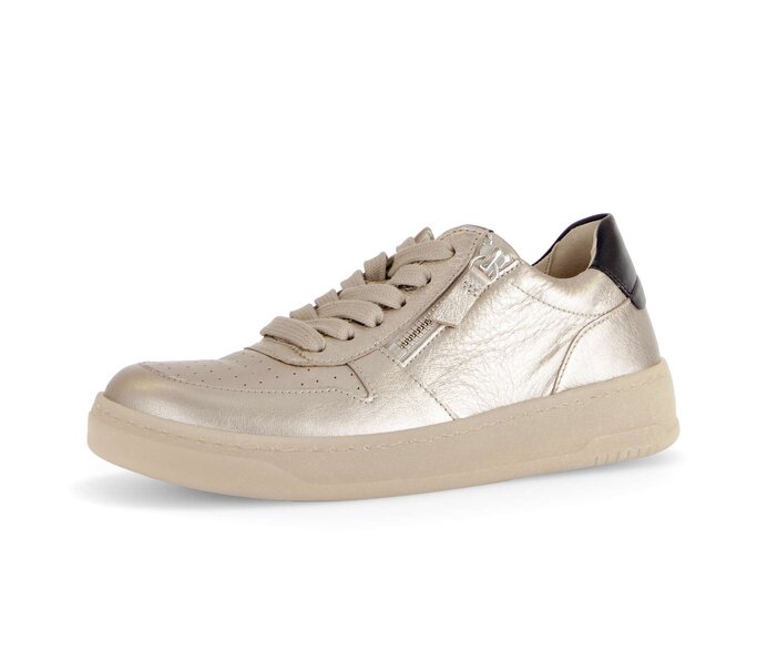 Gabor Damen  Sneaker Low Gold - Materialmix Leder