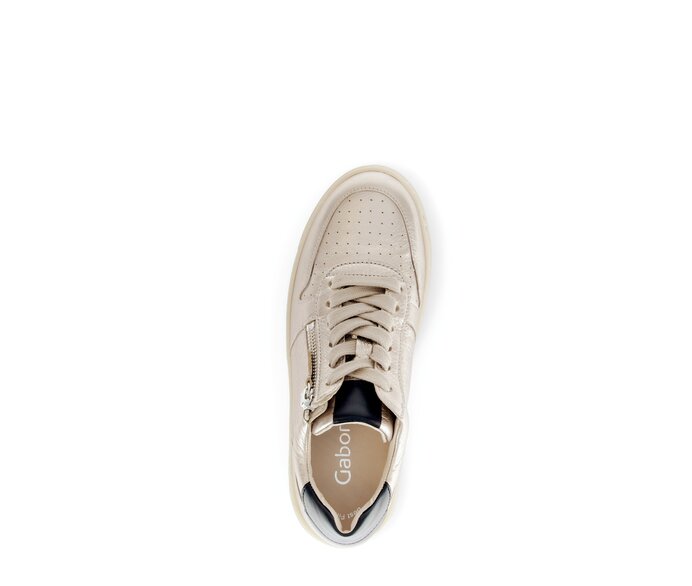 Gabor Damen  Sneaker Low Gold - Materialmix Leder