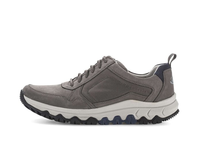 Gabor Herren Rollingsoft Sneaker Low Grau - Materialmix Leder/Textil