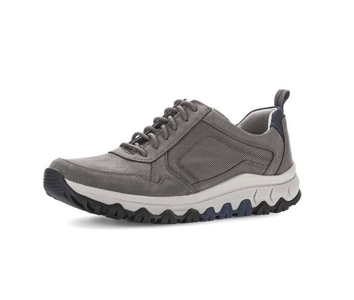Gabor Herren Rollingsoft Sneaker Low Grau - Materialmix Leder/Textil