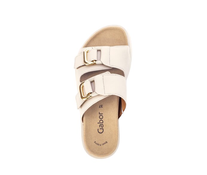 Gabor Damen  Pantolette Creme - Glattleder