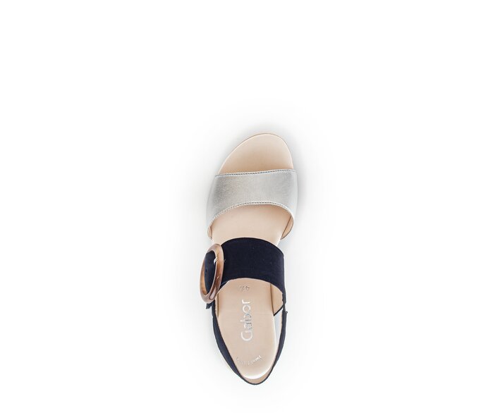 Gabor Damen  Keilsandalette Multicolour - Materialmix Leder