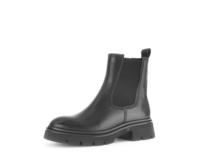 Gabor Damen  Chelsea Boot Schwarz - Glattleder