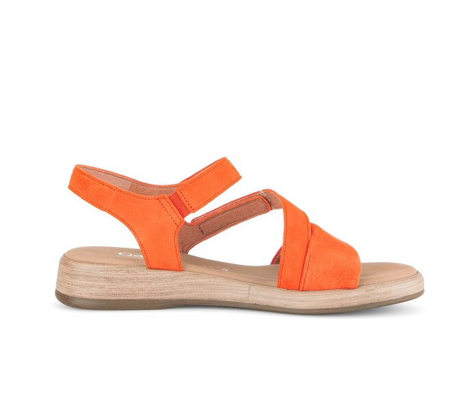 Gabor Damen  Riemchensandale Orange - Rauleder
