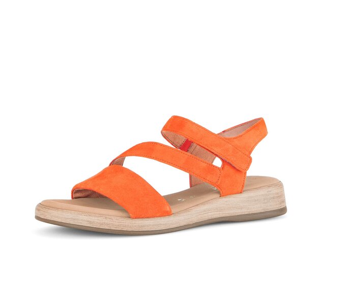 Gabor Damen  Riemchensandale Orange - Rauleder