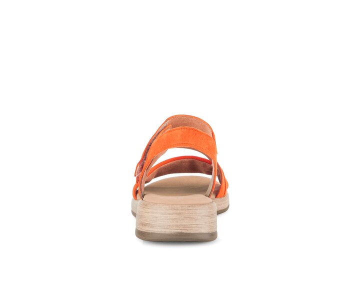 Gabor Damen  Riemchensandale Orange - Rauleder