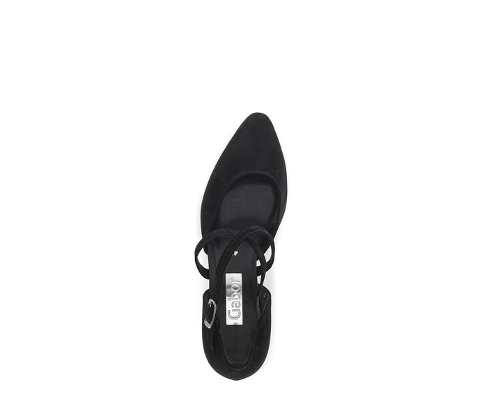 Gabor Damen  Spangenpumps Schwarz - Rauleder
