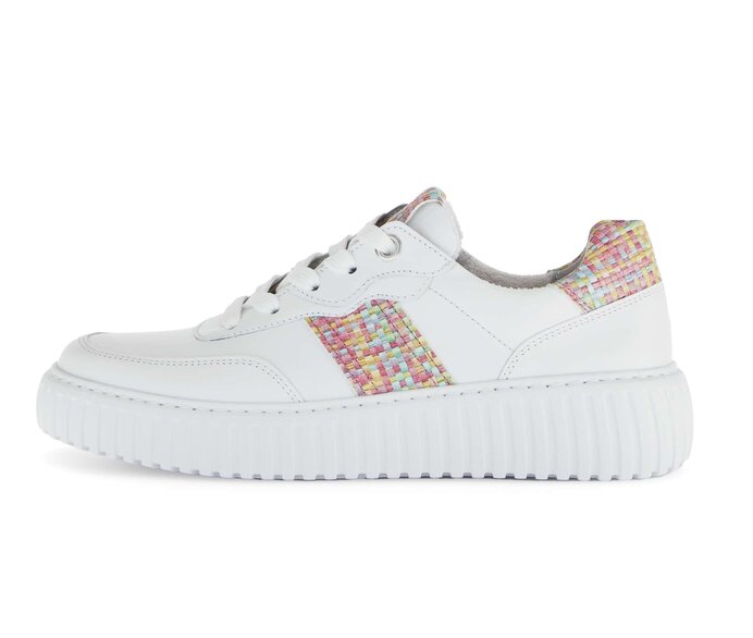 Gabor Damen Sneaker Low Weiß - Materialmix Leder/Lederimitat