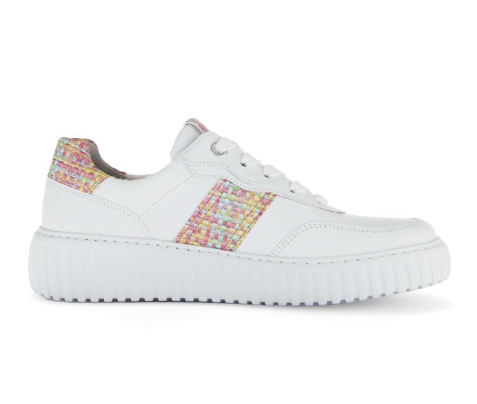 Gabor Damen  Sneaker Low Weiß - Materialmix Leder/Lederimitat