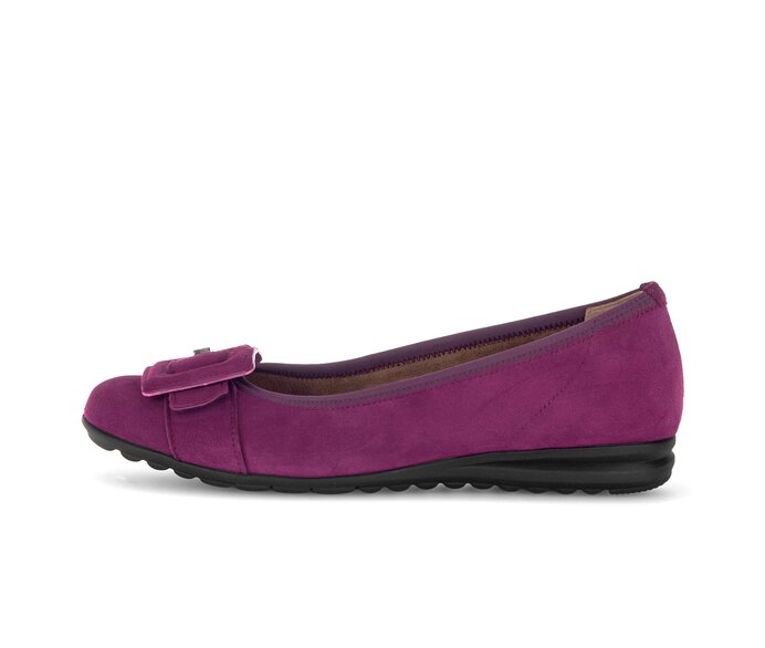 Gabor Damen Sportliche Ballerina Lila - Rauleder