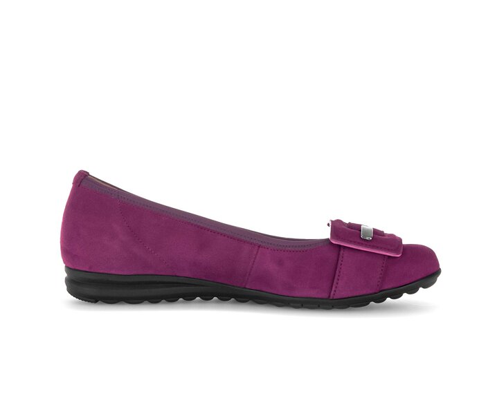 Gabor Damen  Sportliche Ballerina Lila - Rauleder