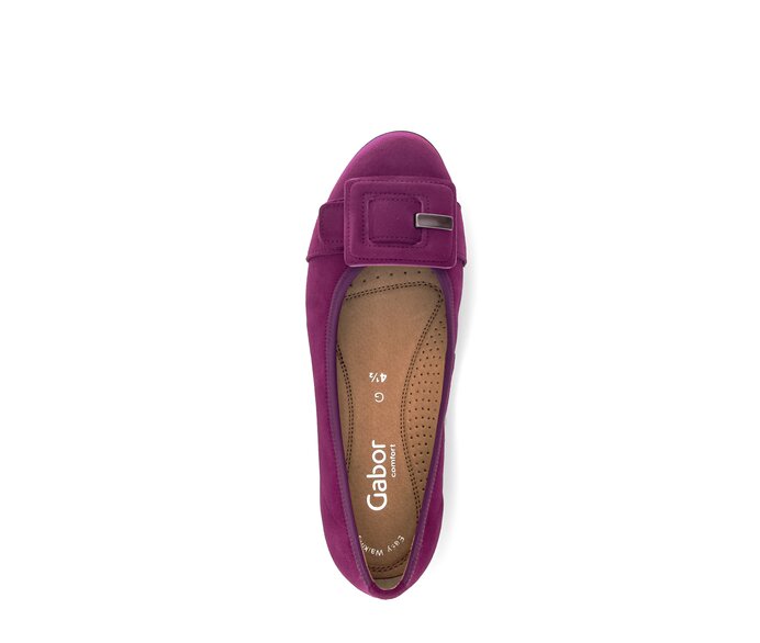 Gabor Damen  Sportliche Ballerina Lila - Rauleder