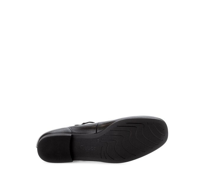 Gabor Damen  Eleganter Ballerina Schwarz - Glattleder