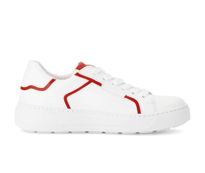 Gabor Damen  Sneaker Low Weiß - Materialmix Leder