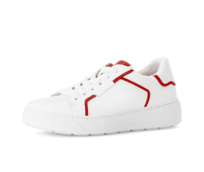 Gabor Damen  Sneaker Low Weiß - Materialmix Leder