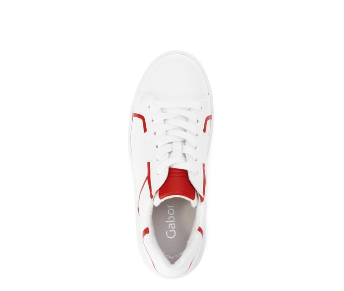 Gabor Damen  Sneaker Low Weiß - Materialmix Leder