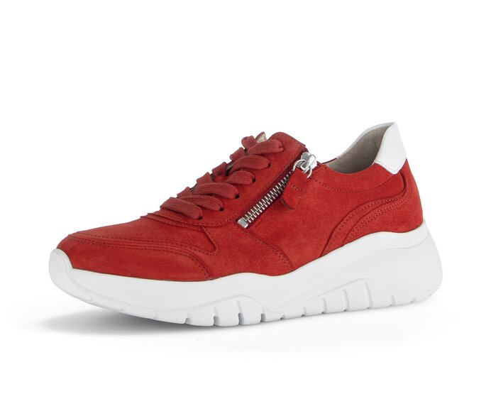 Gabor Damen  Sneaker Low Rot - Rauleder