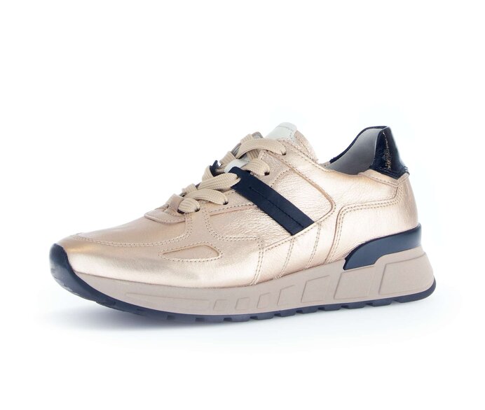 Gabor Damen  Sneaker Low Gold - Materialmix Leder