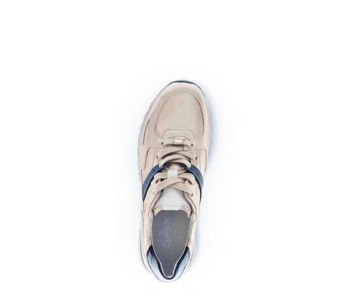 Gabor Damen  Sneaker Low Gold - Materialmix Leder