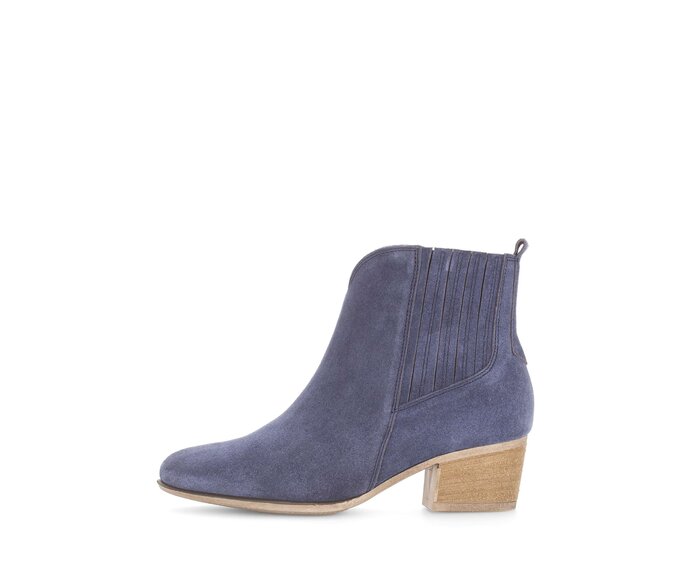 Gabor Damen Elegante Stiefelette Blau - Rauleder