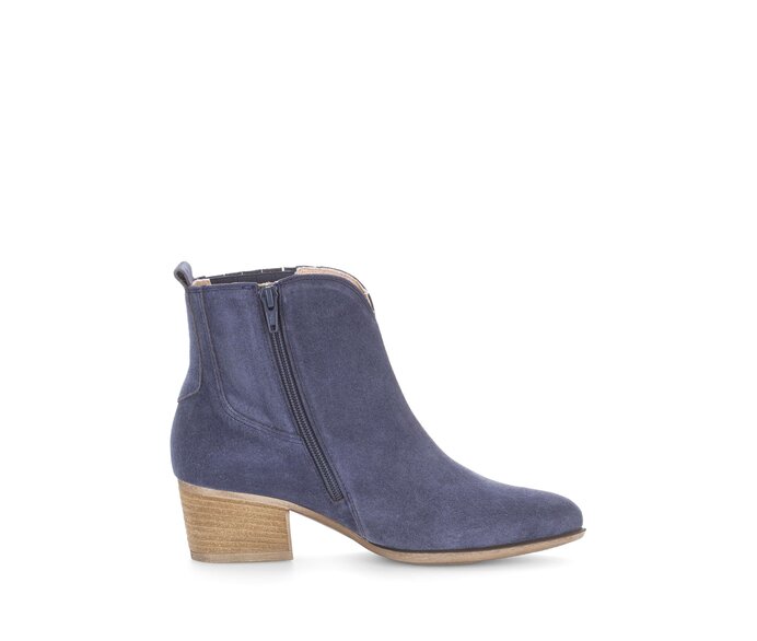 Gabor Damen  Elegante Stiefelette Blau - Rauleder