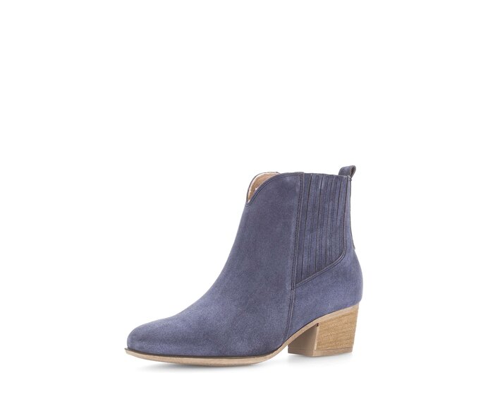 Gabor Damen  Elegante Stiefelette Blau - Rauleder