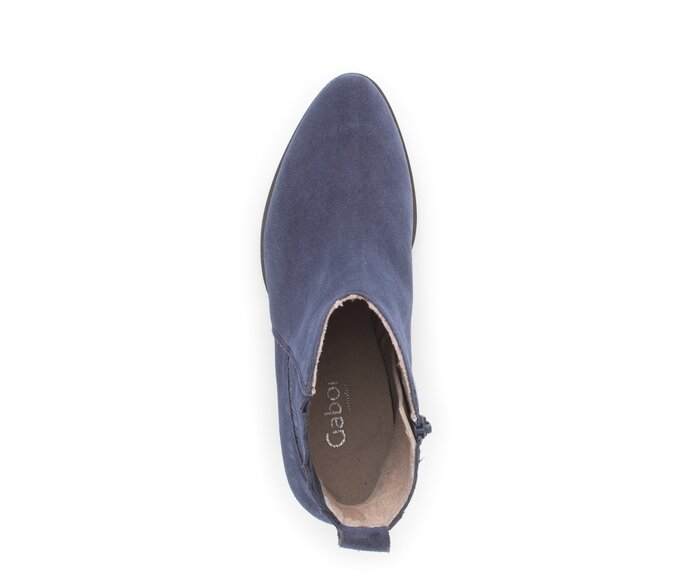 Gabor Damen  Elegante Stiefelette Blau - Rauleder