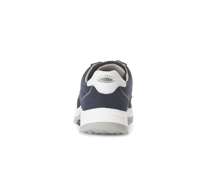 Gabor Herren Rollingsoft Sneaker Low Blau - Materialmix Leder/Textil