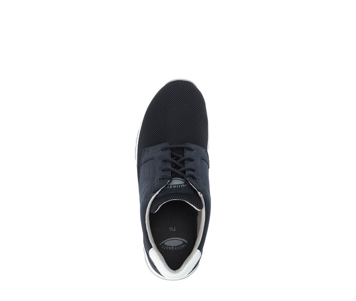 Gabor Herren Rollingsoft Sneaker Low Blau - Materialmix Leder/Textil