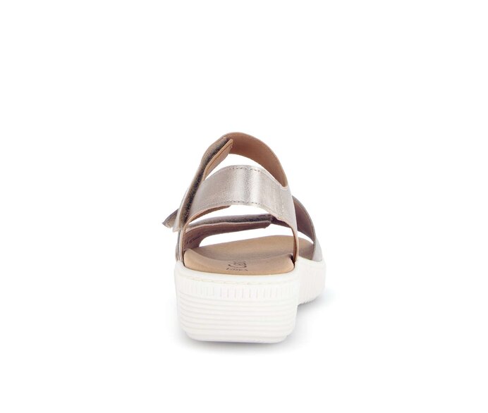 Gabor Damen  Plateau Sandale Beige - Materialmix Leder