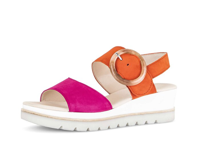 Gabor Damen  Plateau Sandale Multicolour - Rauleder