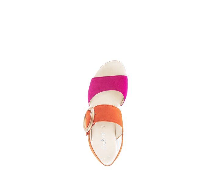 Gabor Damen  Plateau Sandale Multicolour - Rauleder