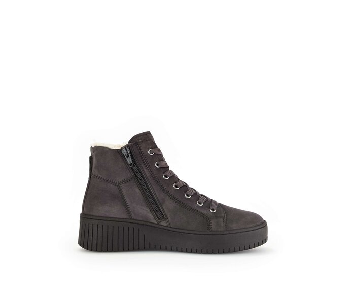 Gabor Damen  Sneaker High Grau - Rauleder