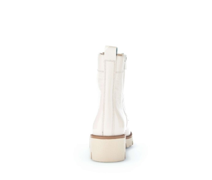 Gabor Damen  Schnürstiefelette Beige - Lackleder