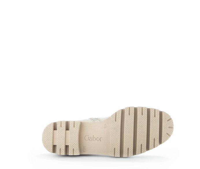 Gabor Damen  Schnürstiefelette Beige - Lackleder
