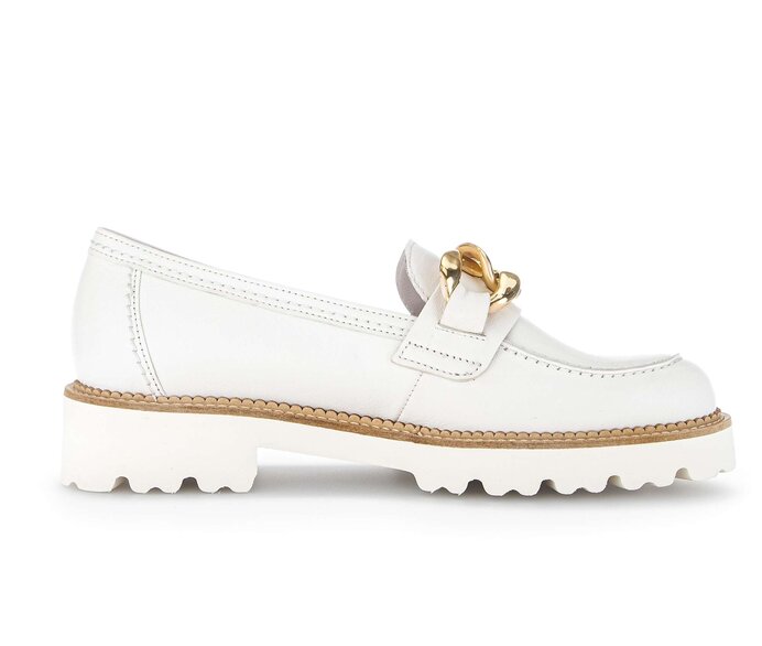 Gabor Damen  Loafer Creme - Glattleder