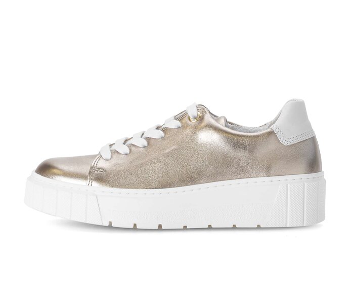 Gabor Damen Sneaker Low Gold - Materialmix Leder