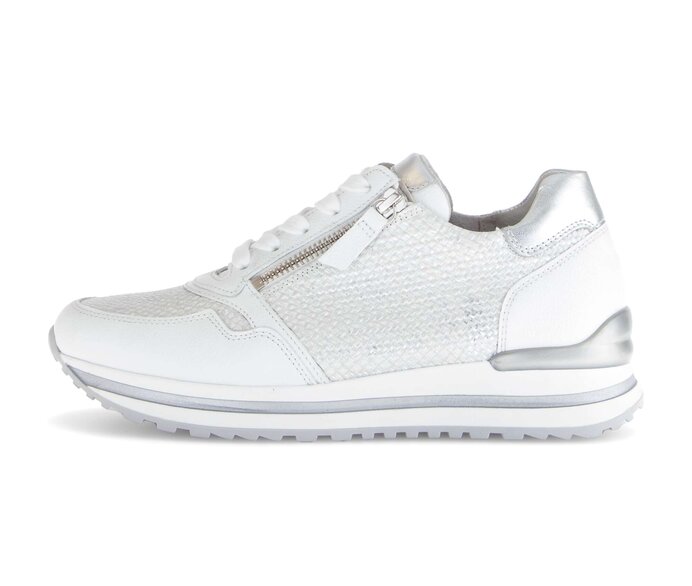 Gabor Damen Sneaker Low Weiß - Materialmix Leder