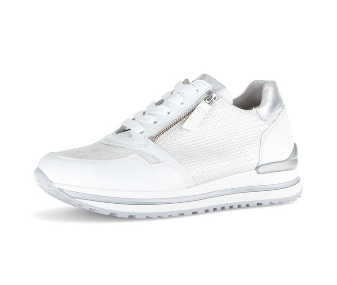 Gabor Damen  Sneaker Low Weiß - Materialmix Leder