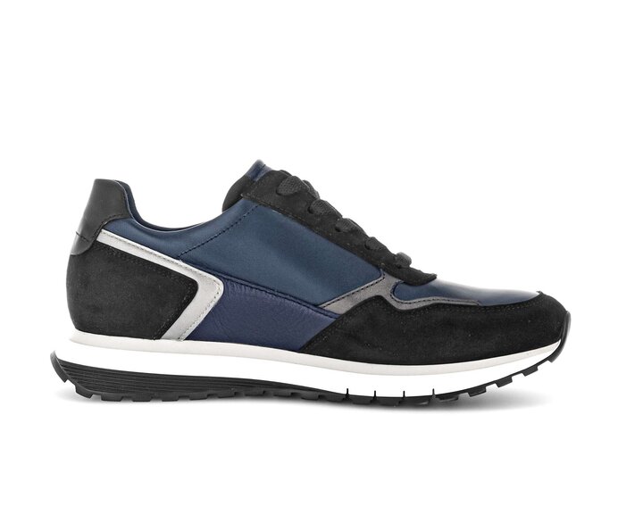 Gabor Damen  Sneaker Low Blau - Materialmix Leder