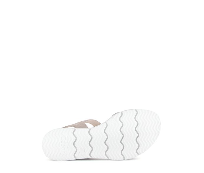 Gabor Damen  Riemchensandale Beige - Materialmix Leder